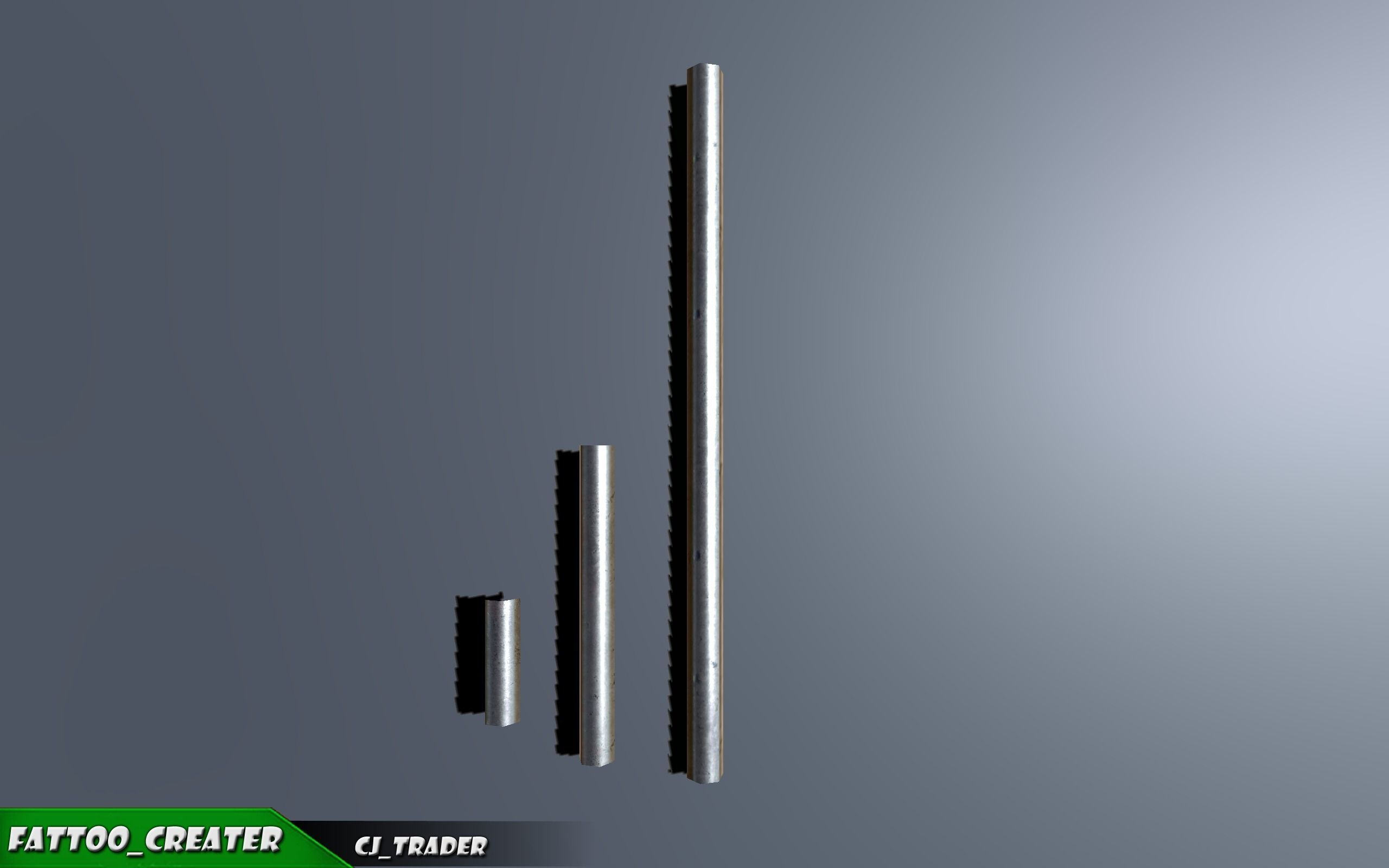 Lowpoly Modular Industrial Ceiling Pipe 3D Model Low-poly 3D model_4