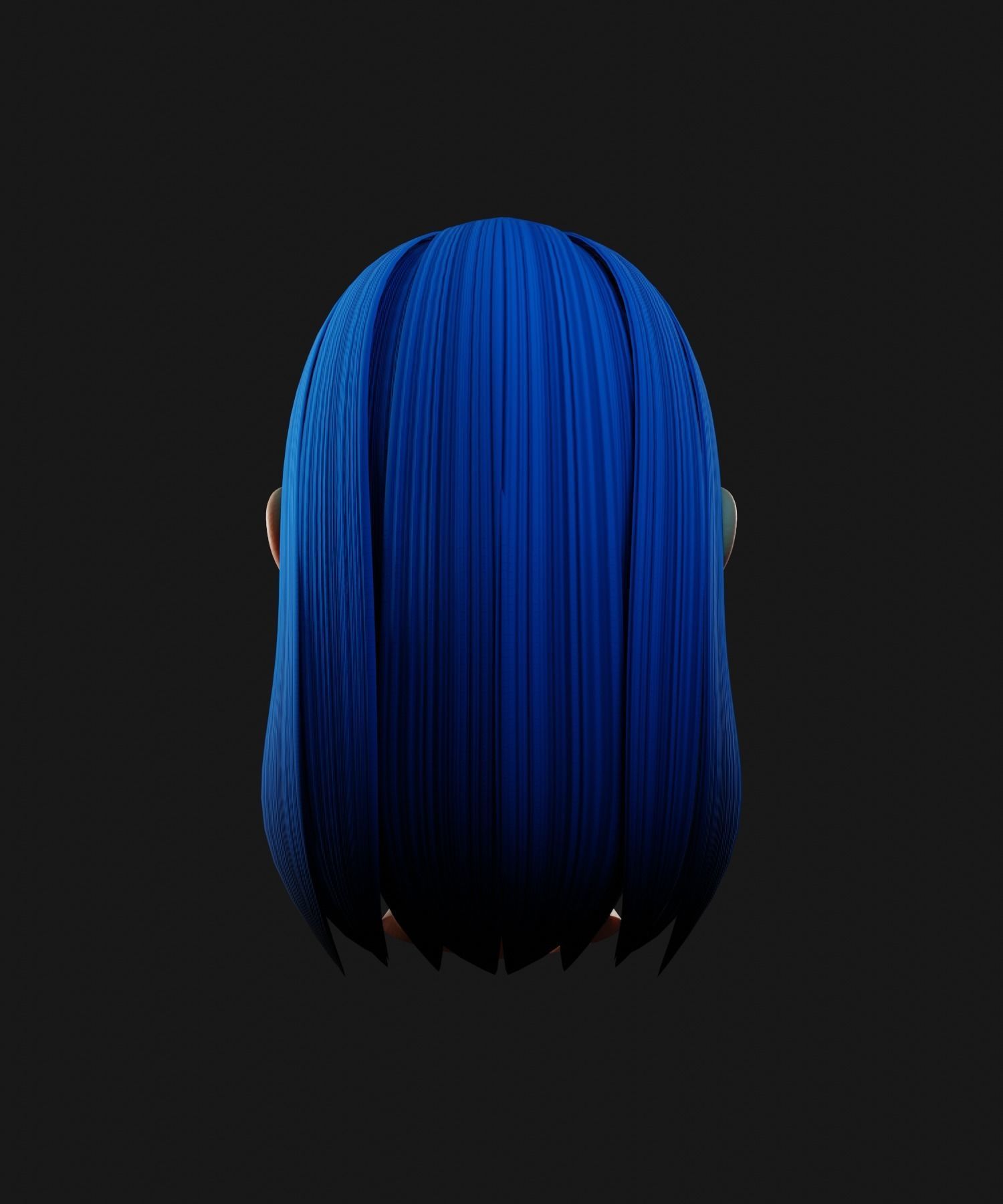 Stylized Female Character Gaming Asset Low-poly 3D model_5