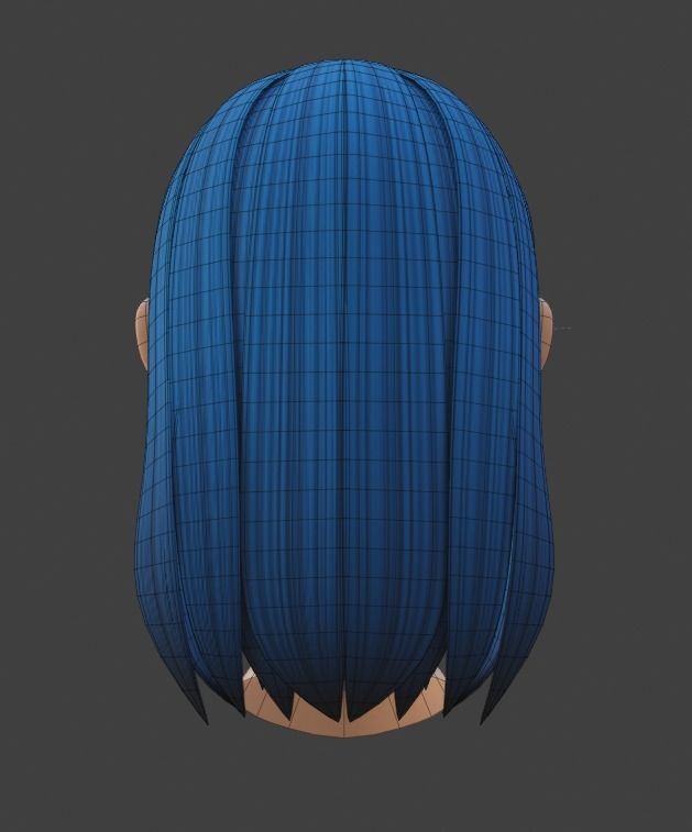 Stylized Female Character Gaming Asset Low-poly 3D model_8