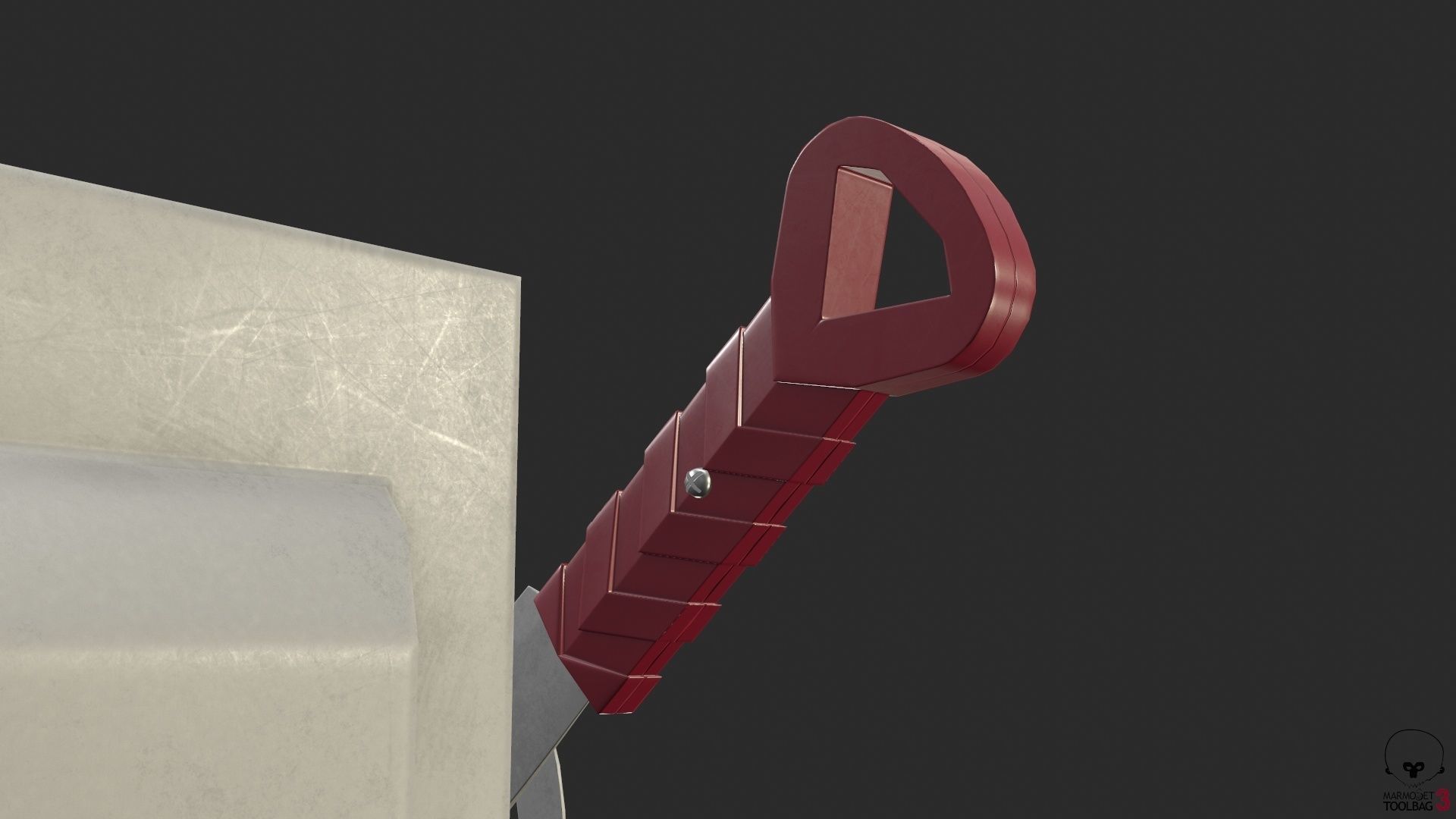 Electric Main Switchbox With On Off Lever and Cable Game Ready Low-poly 3D model_26