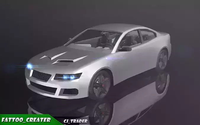 Lowpoly Sports Car Racing Car 3D Model Low-poly 3D model