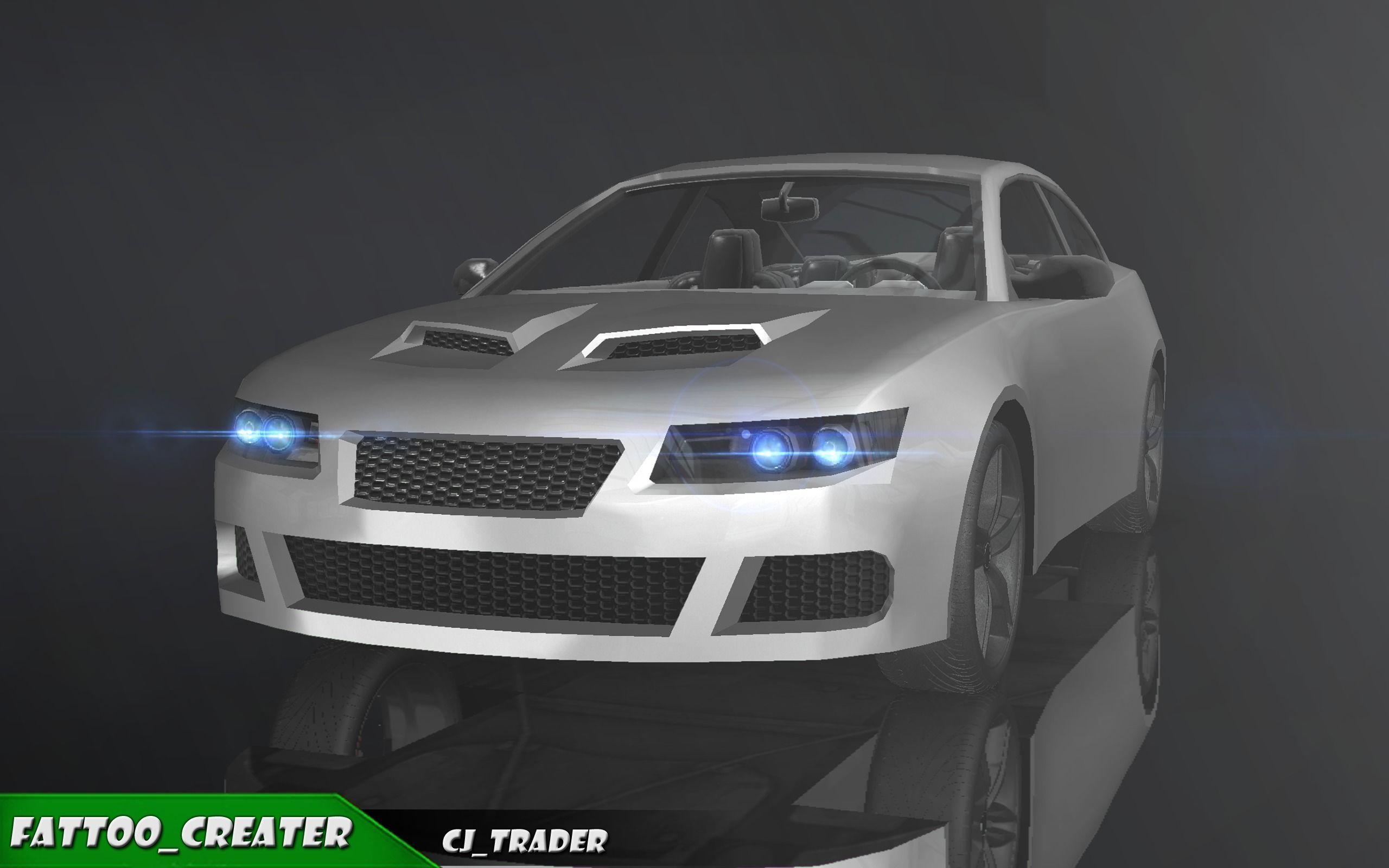 Lowpoly Sports Car Racing Car 3D Model Low-poly 3D model_1