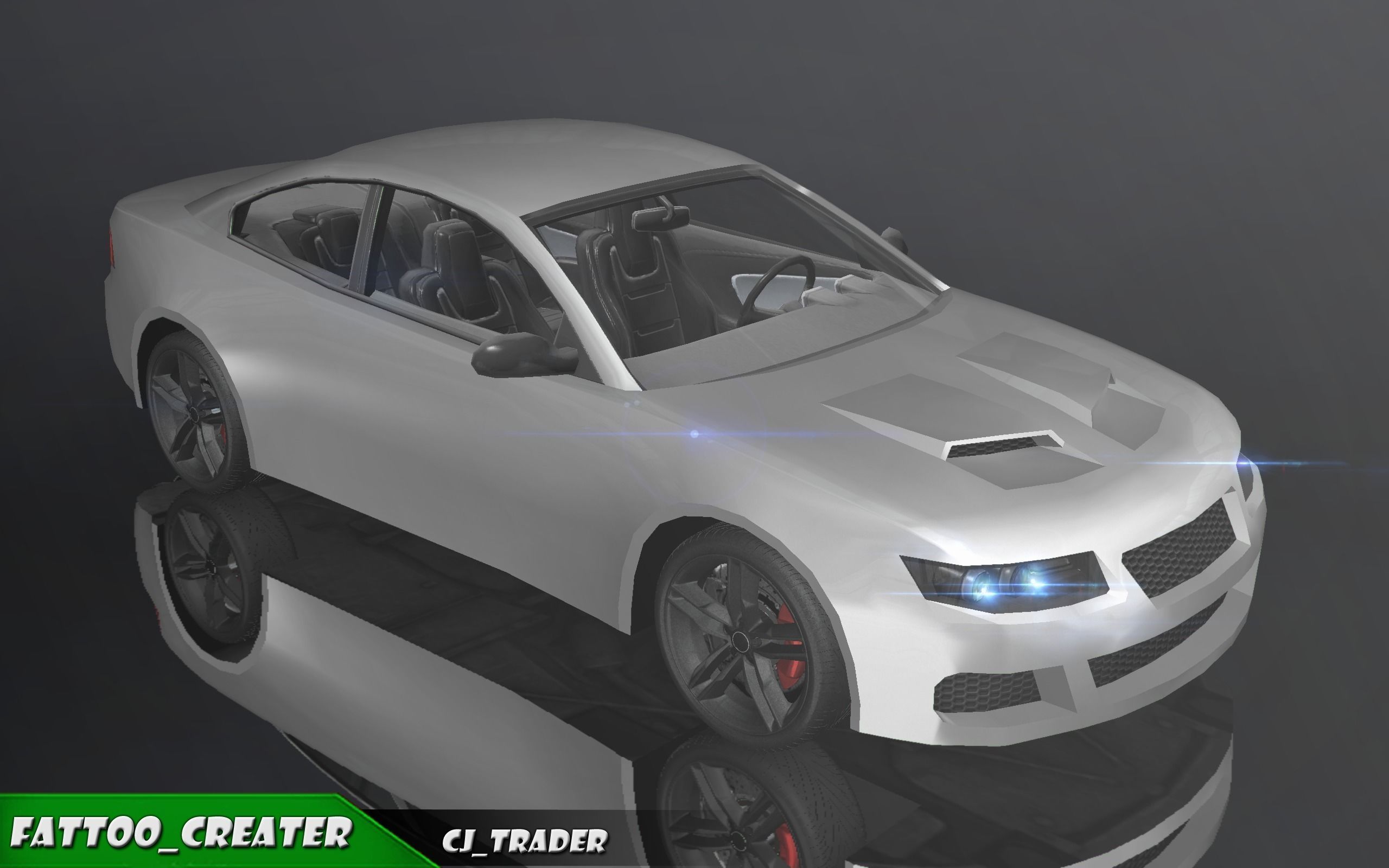 Lowpoly Sports Car Racing Car 3D Model Low-poly 3D model_3