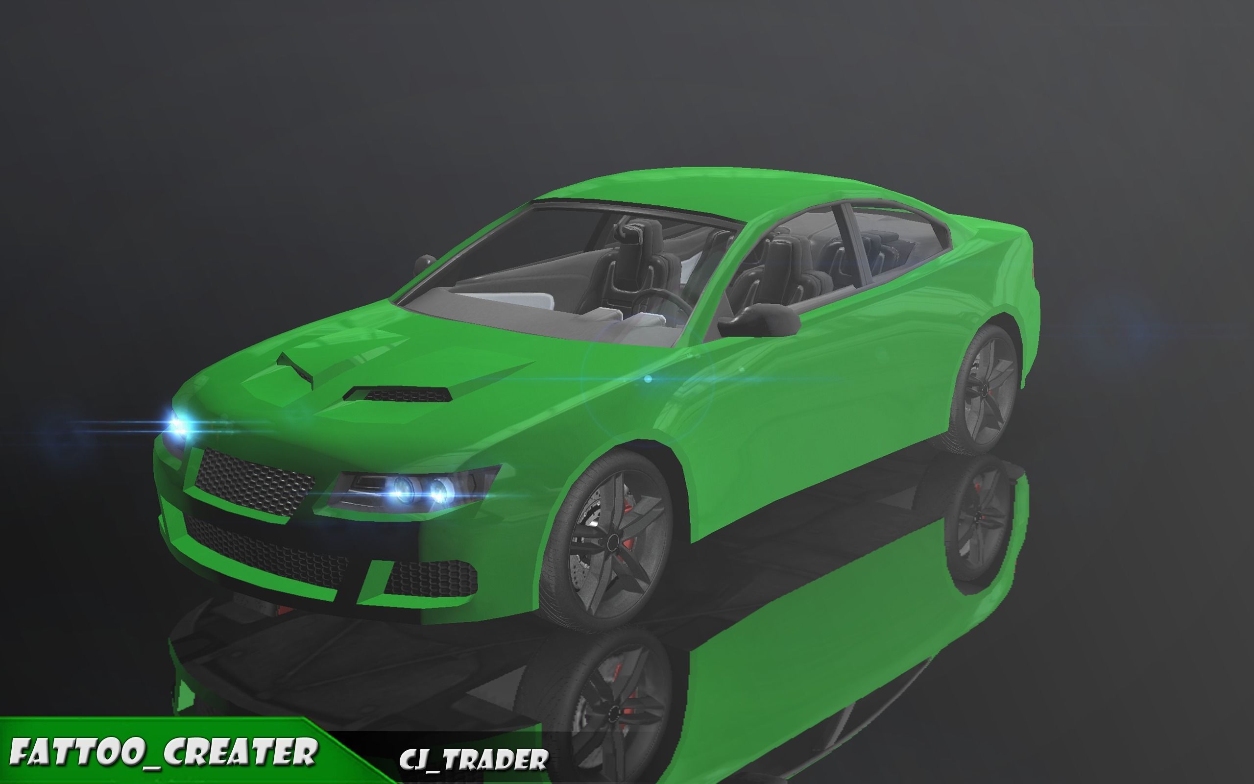 Lowpoly Sports Car Racing Car 3D Model Low-poly 3D model_2