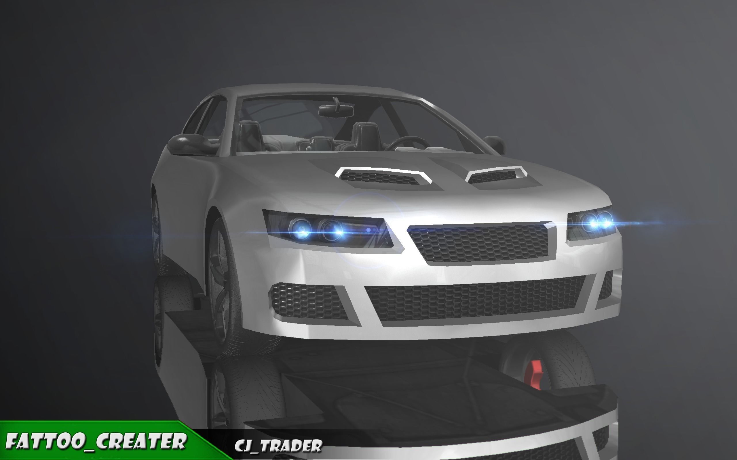 Lowpoly Sports Car Racing Car 3D Model Low-poly 3D model_9