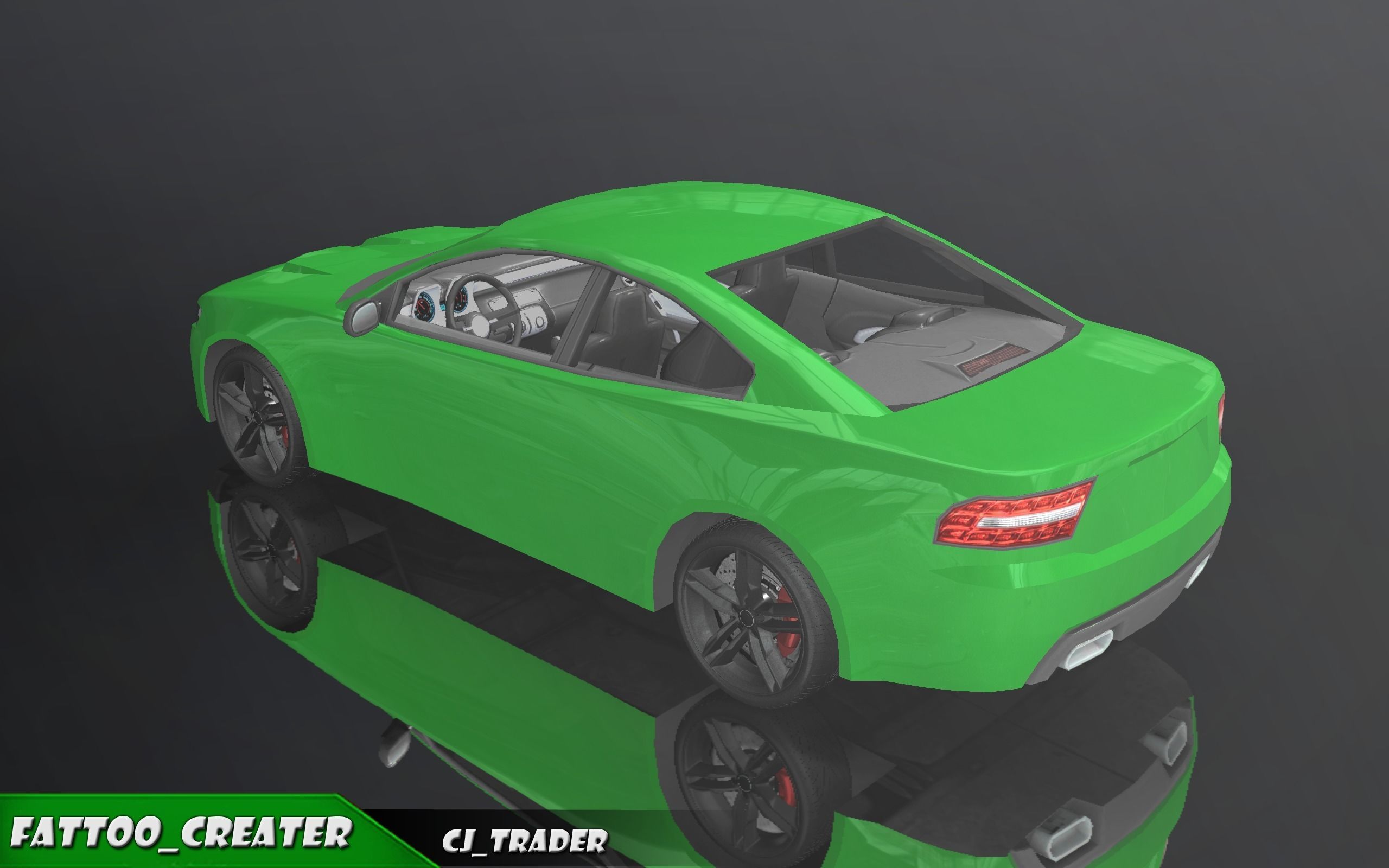 Lowpoly Sports Car Racing Car 3D Model Low-poly 3D model_8