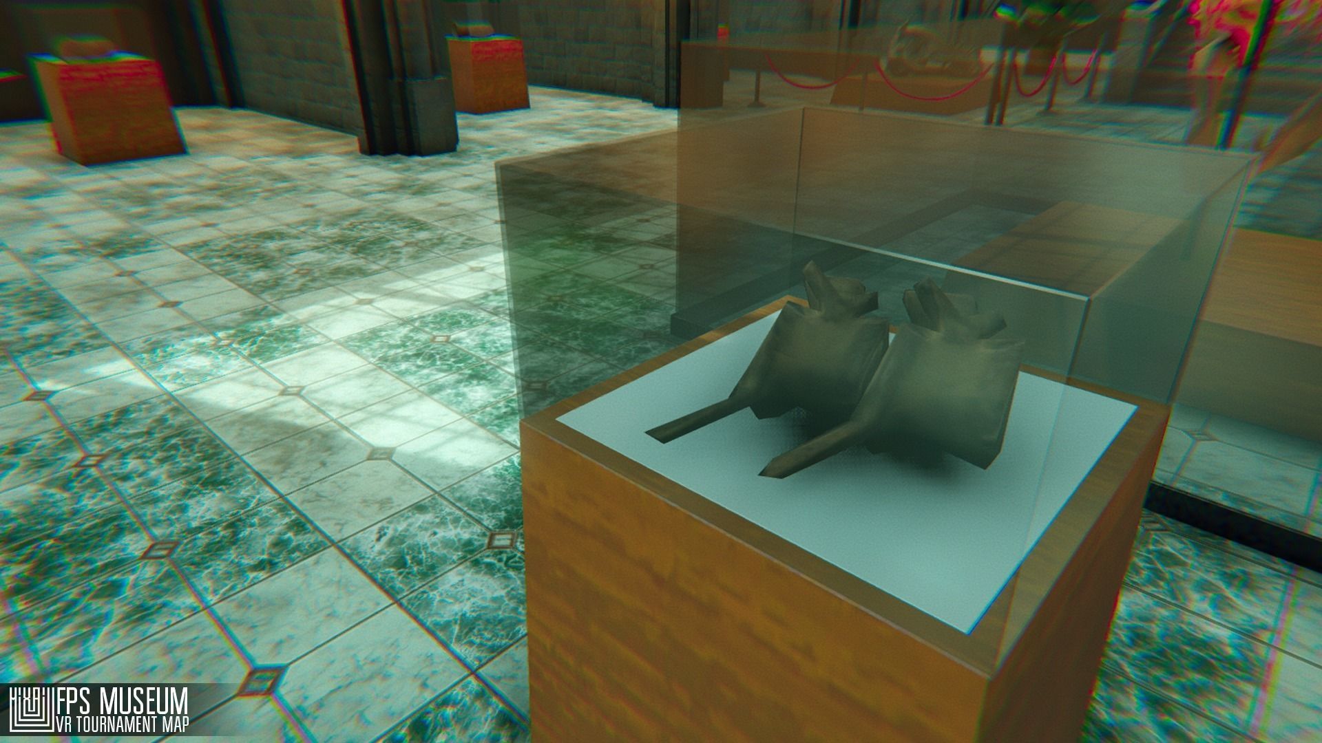 FPS Museum - VR tournament map Low-poly 3D model_5