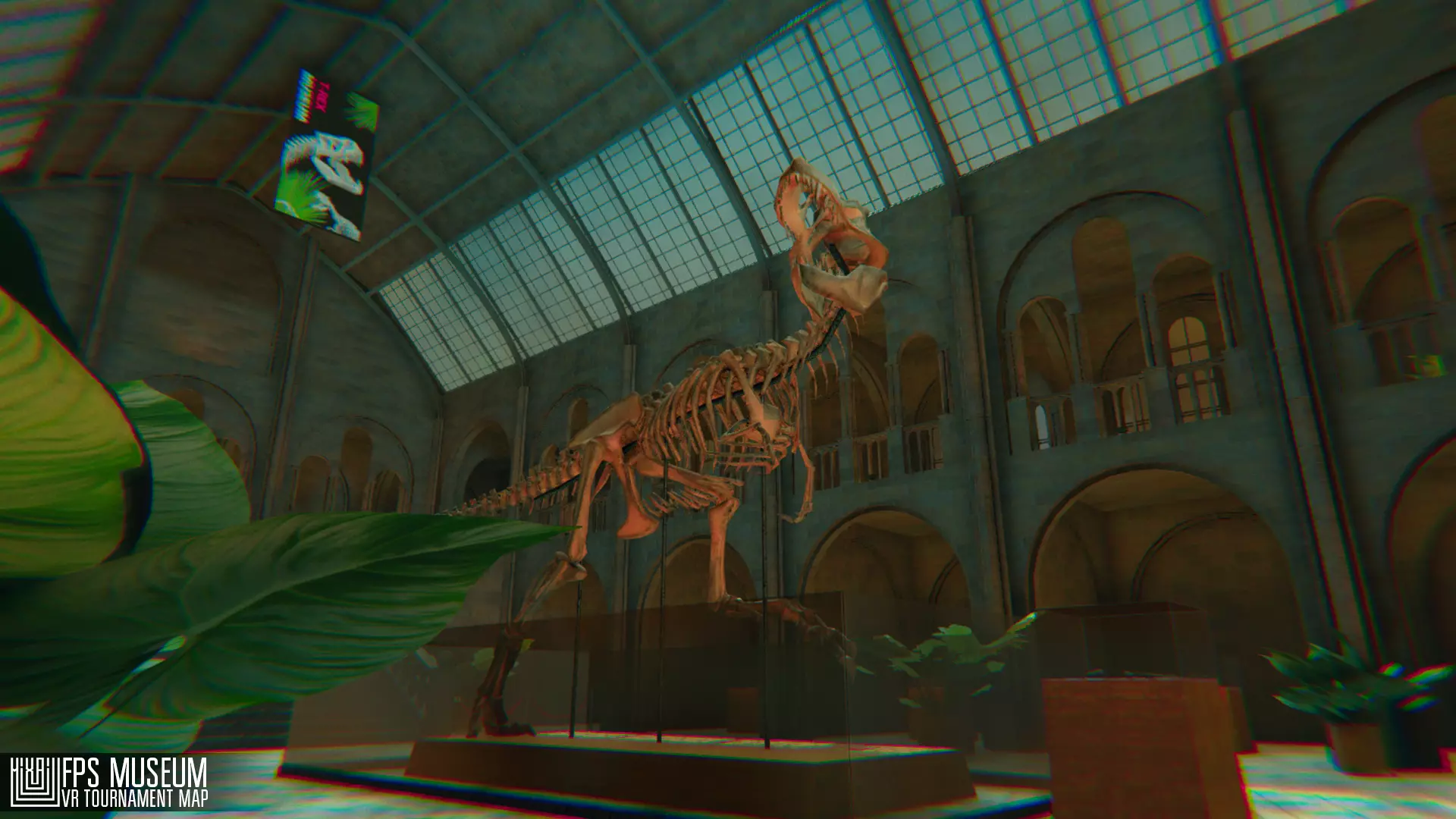 FPS Museum - VR tournament map Low-poly 3D model_0