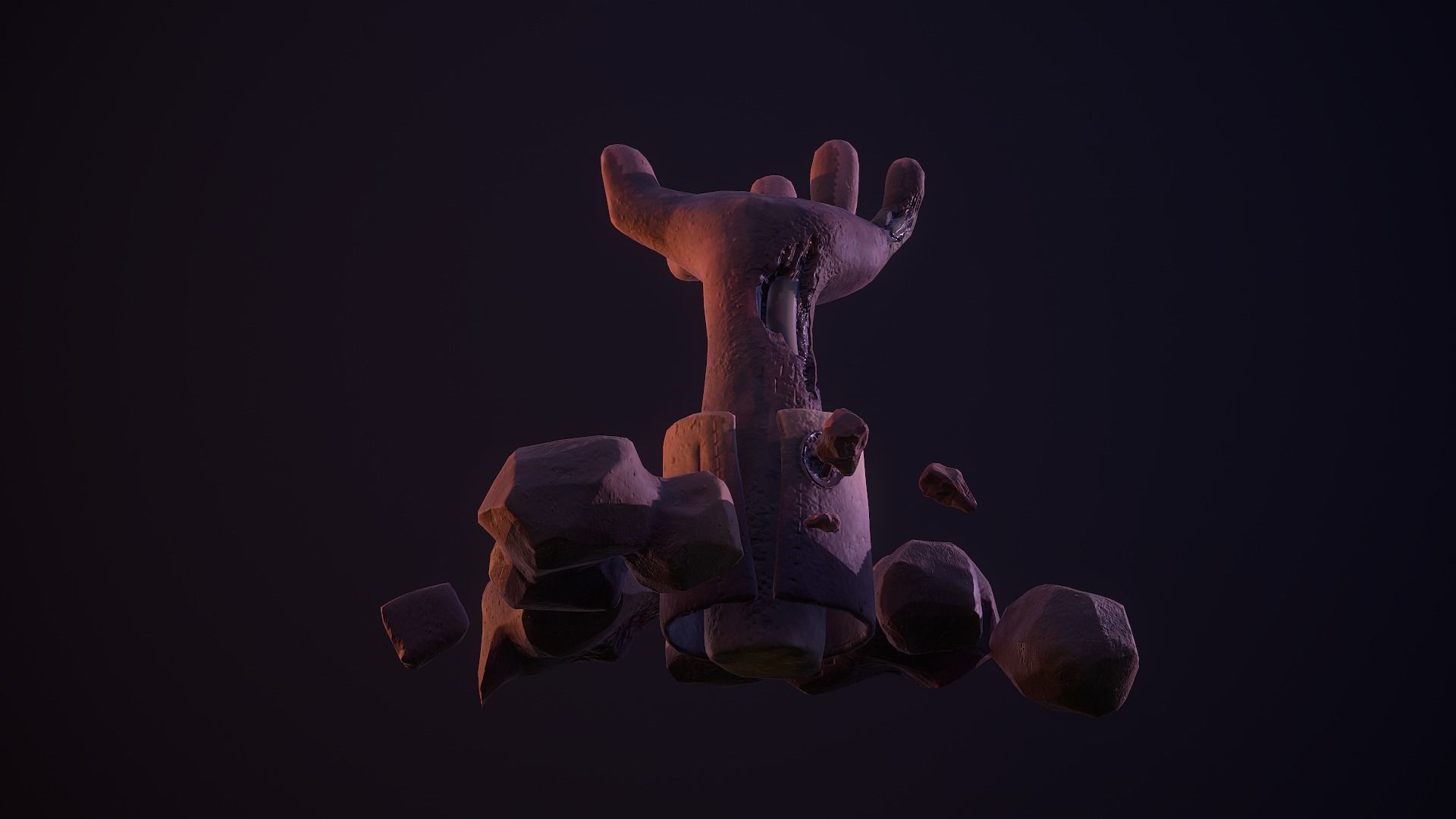 Zombie Hand Low-poly 3D model_18