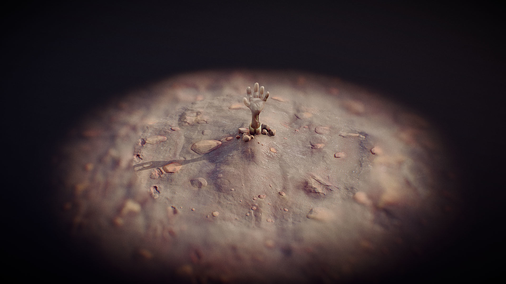 Zombie Hand Low-poly 3D model_4