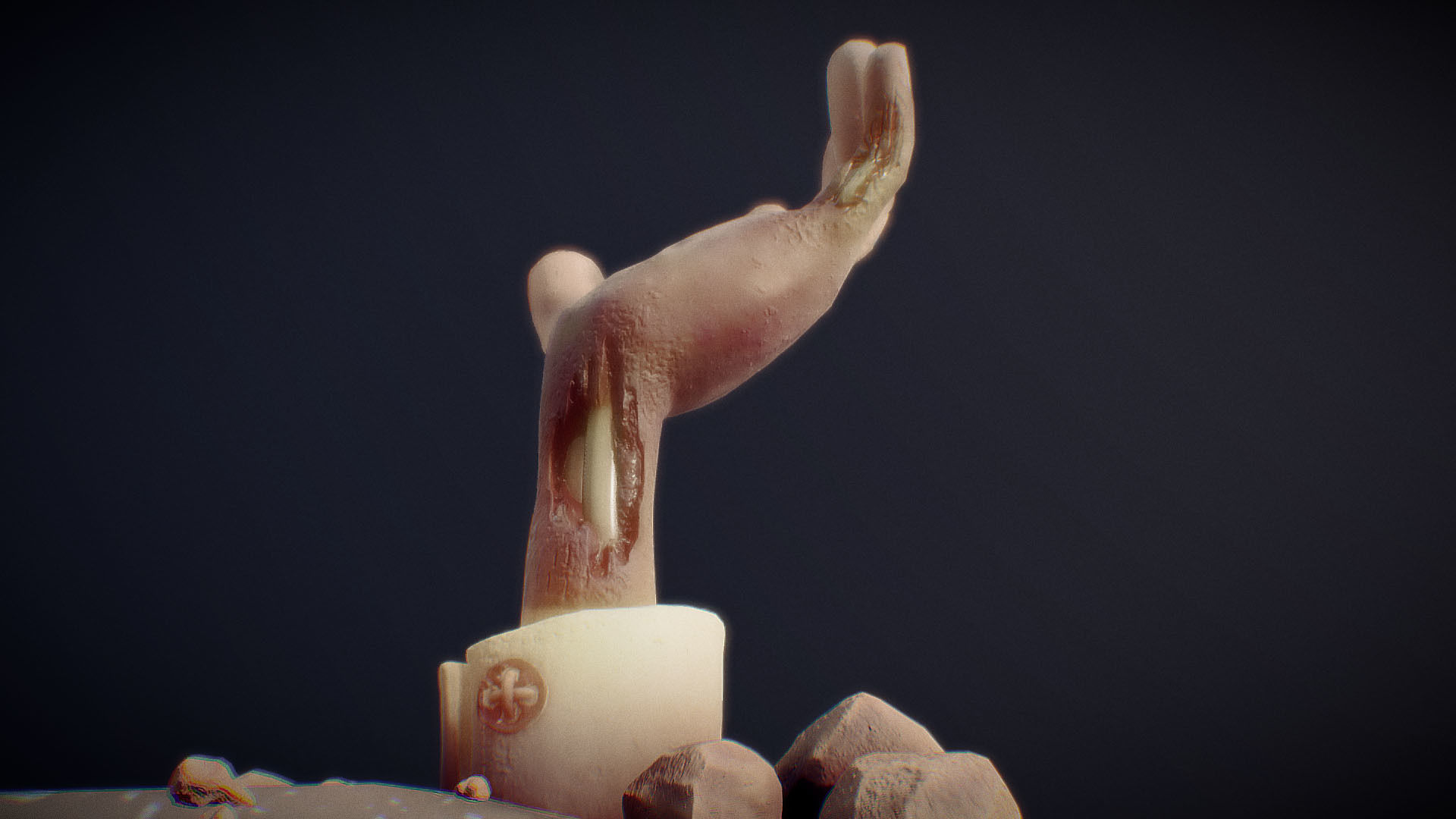 Zombie Hand Low-poly 3D model_25