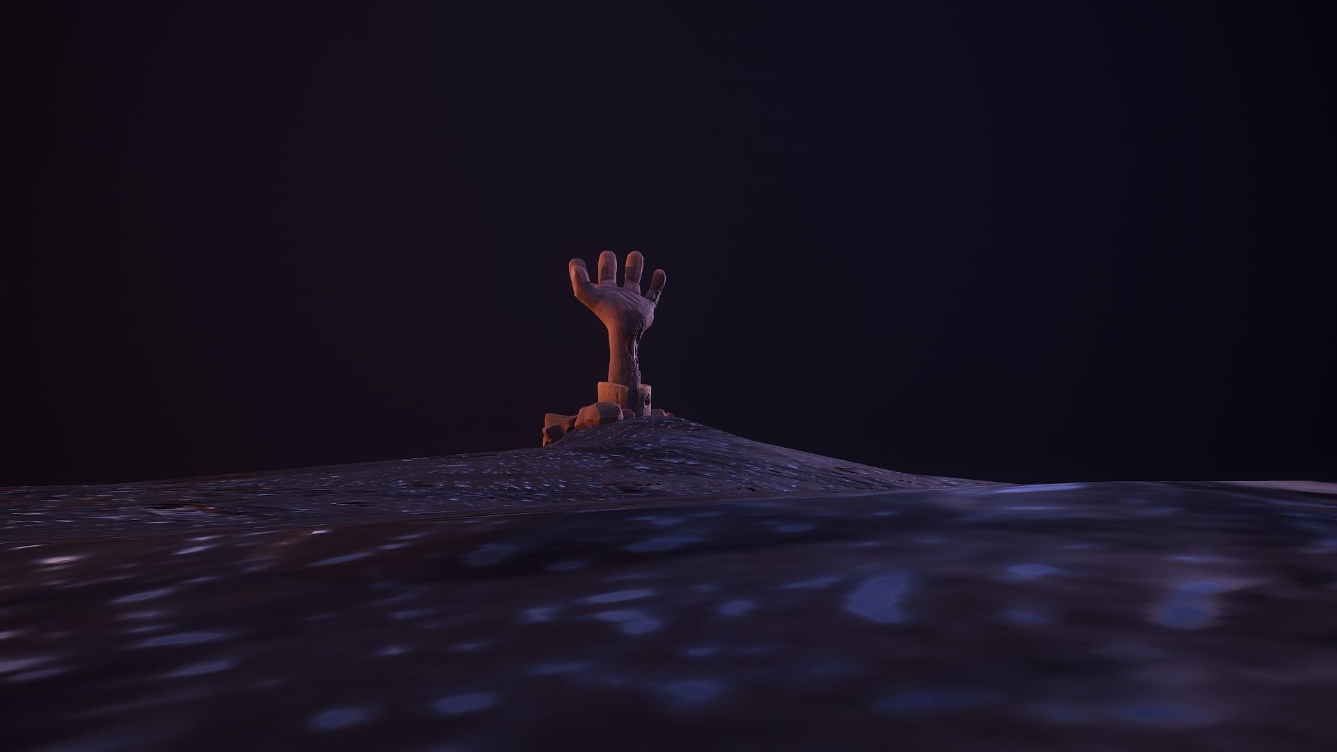 Zombie Hand Low-poly 3D model_15