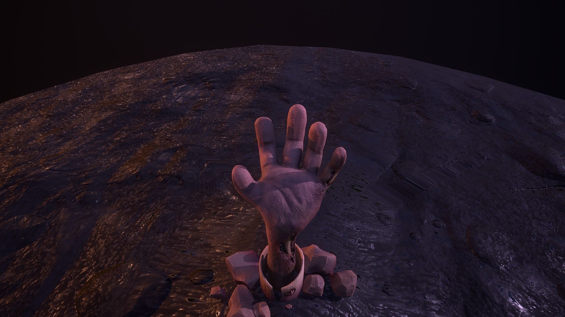 Zombie Hand Low-poly 3D model_12