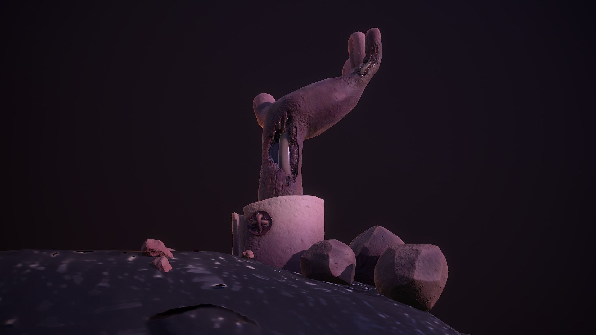 Zombie Hand Low-poly 3D model_17