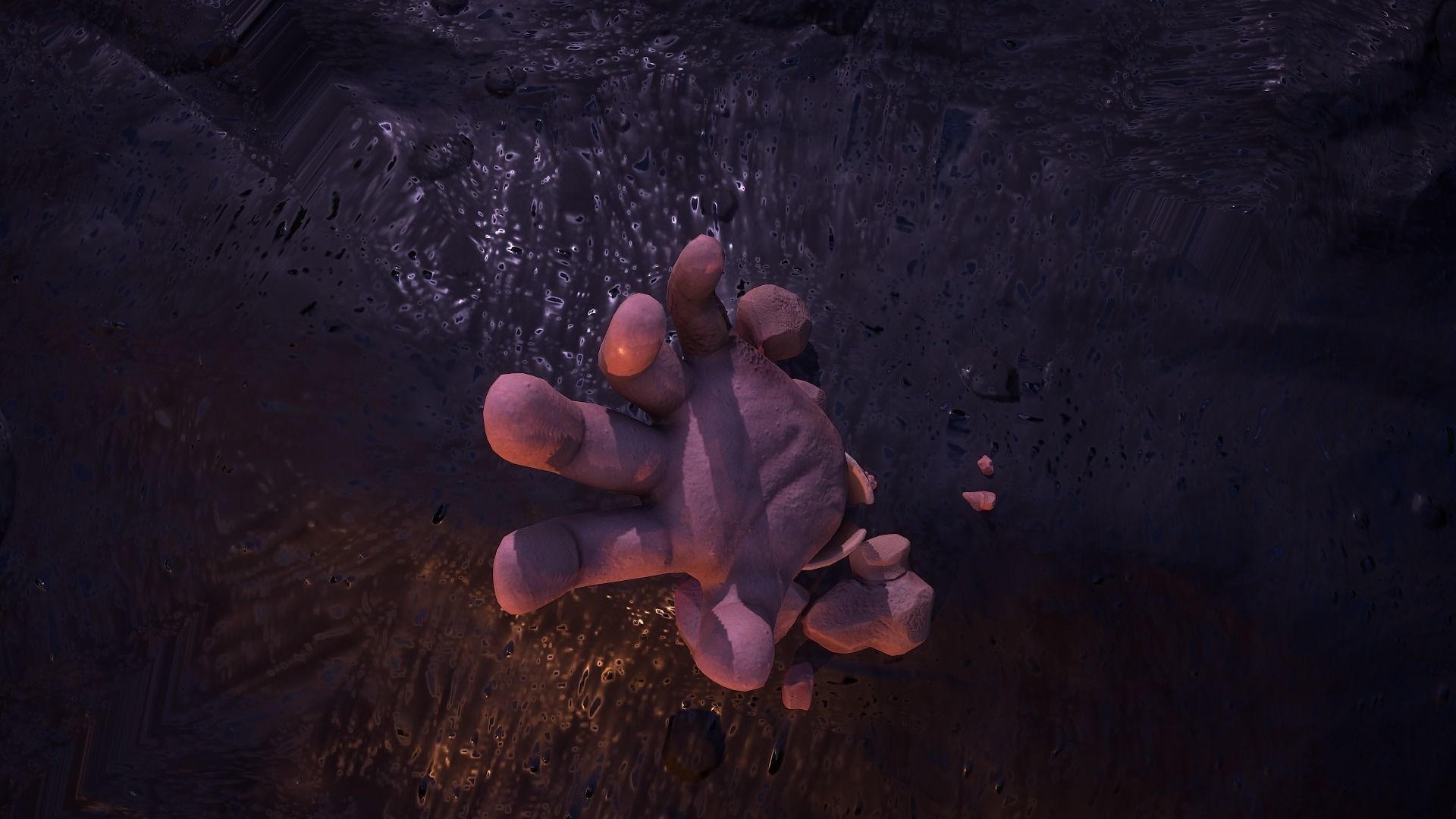 Zombie Hand Low-poly 3D model_21