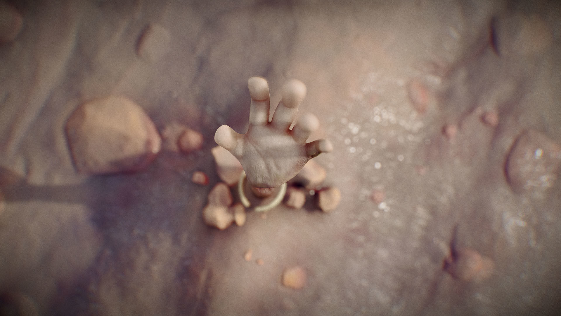 Zombie Hand Low-poly 3D model_10