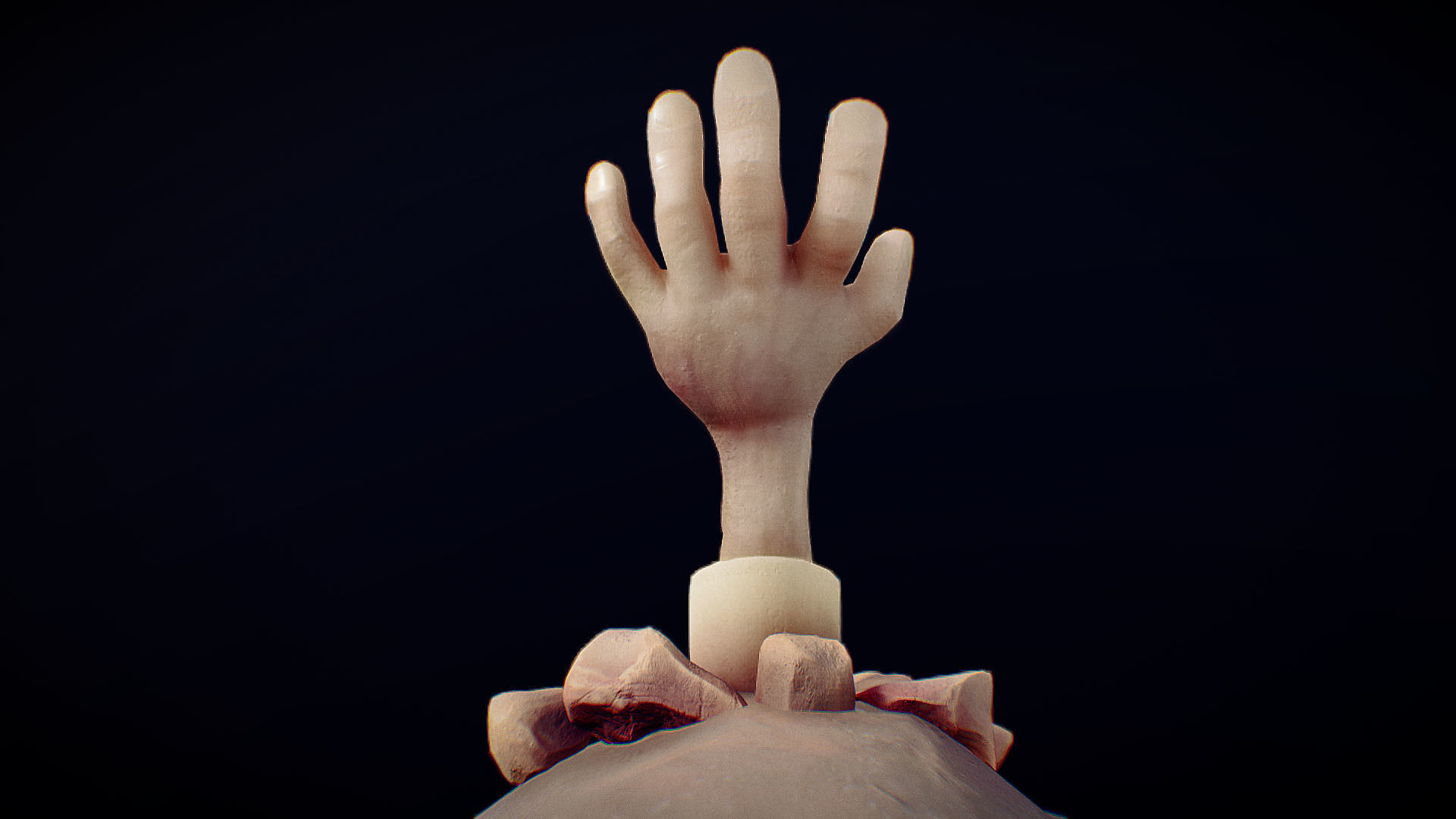 Zombie Hand Low-poly 3D model_26