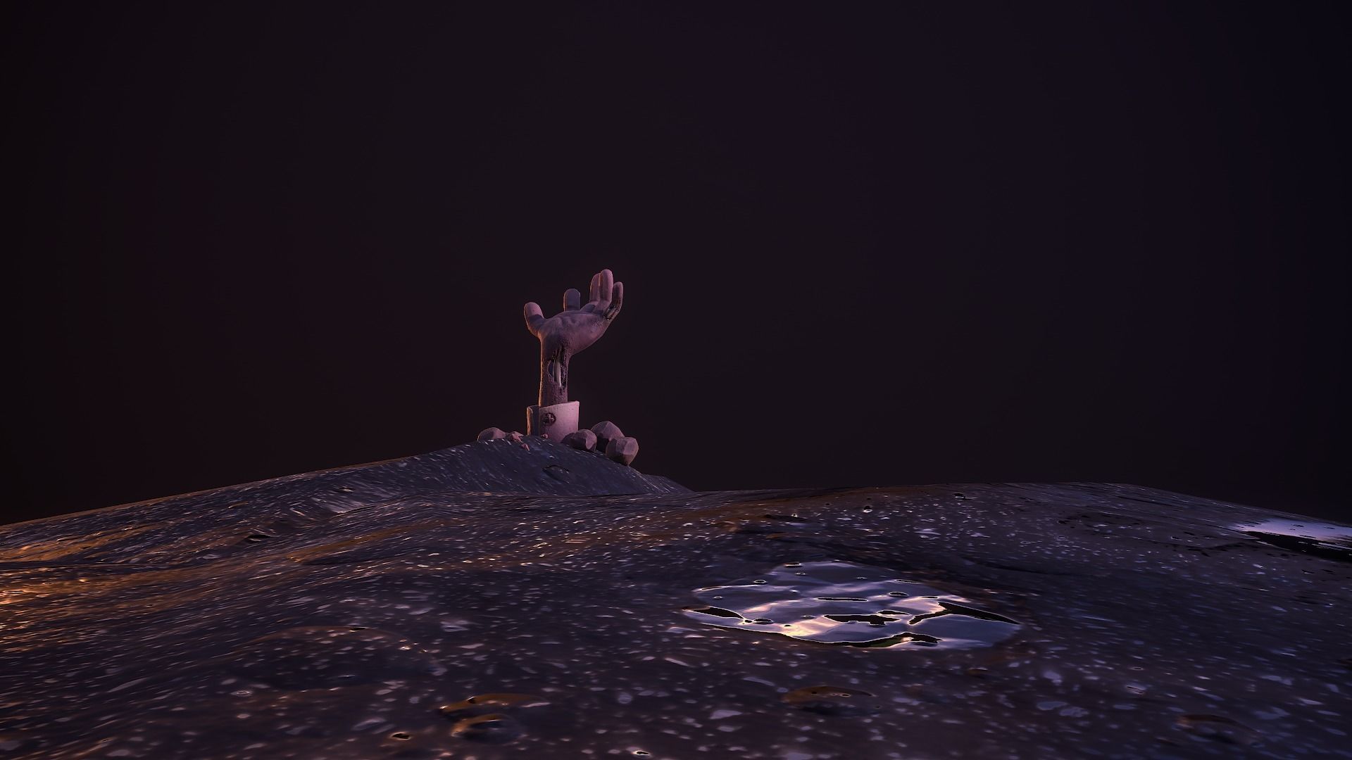 Zombie Hand Low-poly 3D model_19