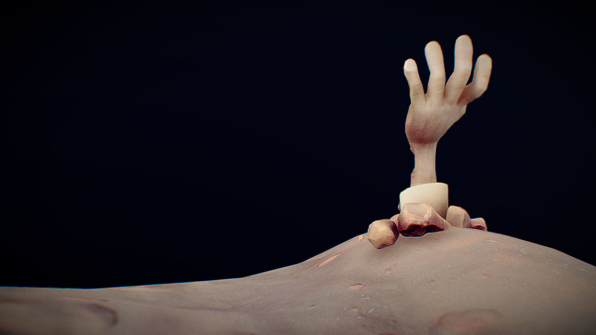 Zombie Hand Low-poly 3D model_22