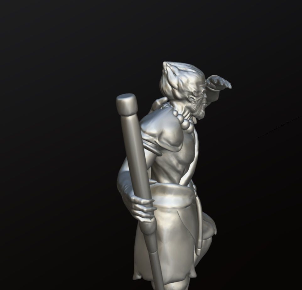 Monkey King figurine 3D print model_16