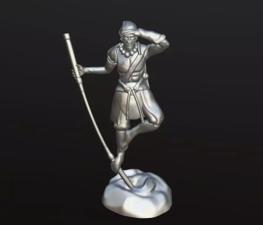 Monkey King figurine 3D print model_0