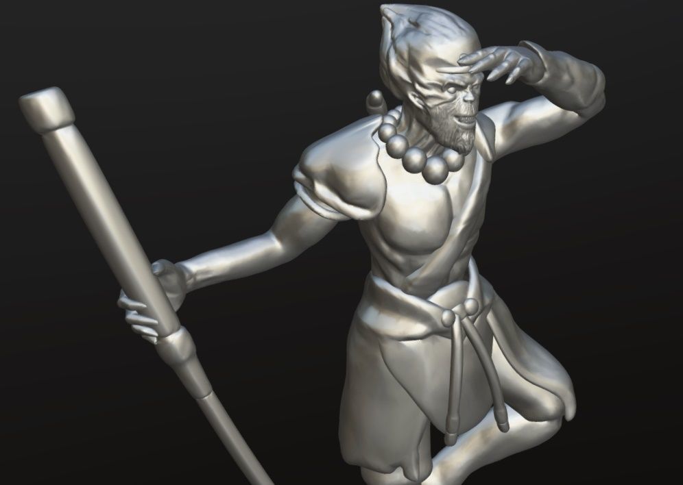 Monkey King figurine 3D print model_5