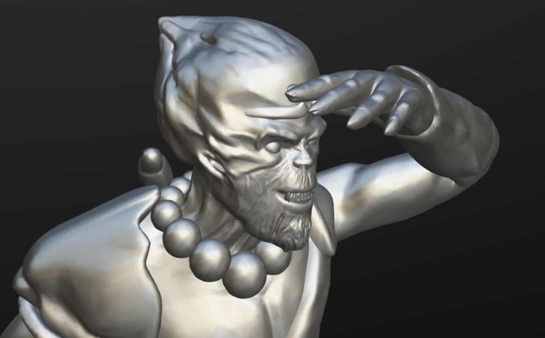 Monkey King figurine 3D print model_6
