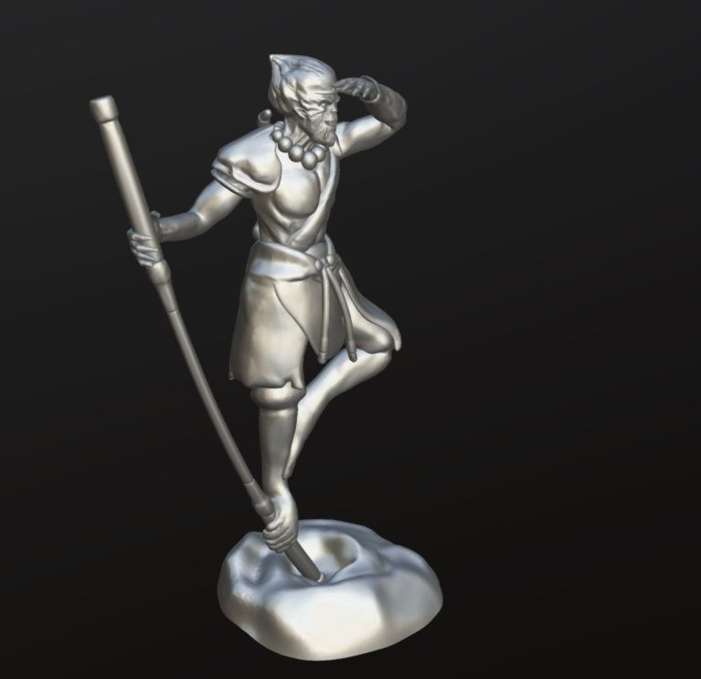 Monkey King figurine 3D print model_1