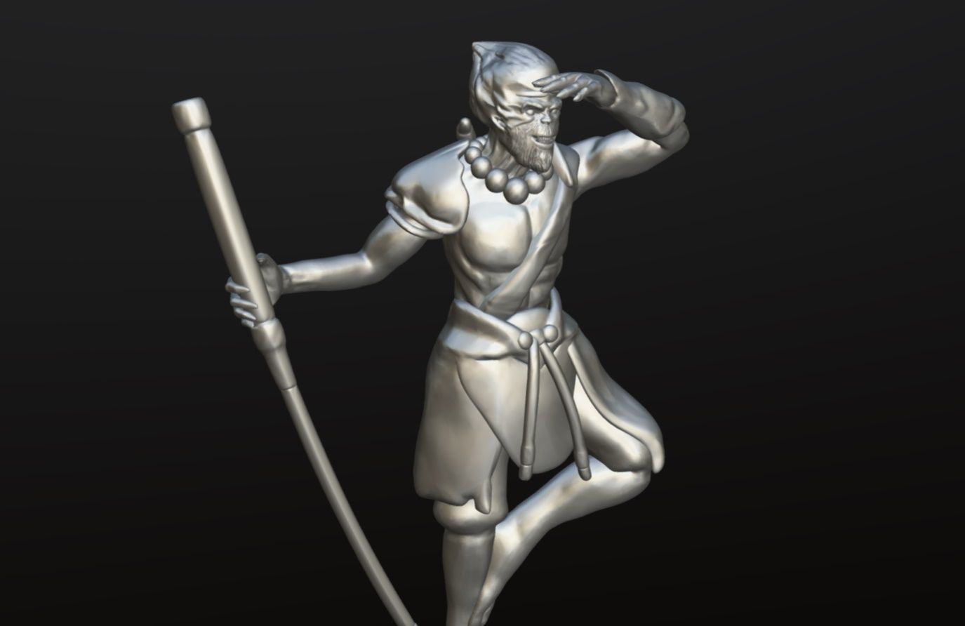 Monkey King figurine 3D print model_19