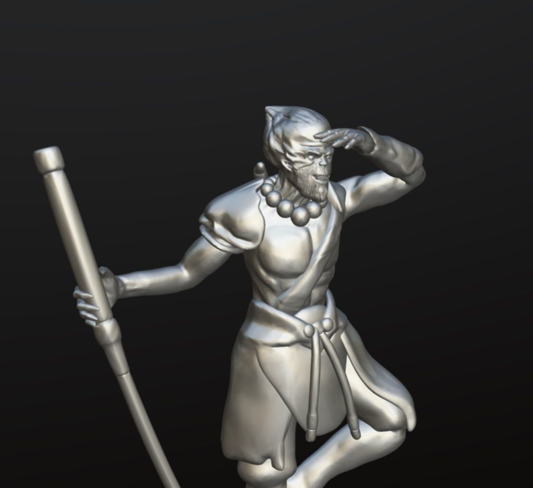 Monkey King figurine 3D print model_13