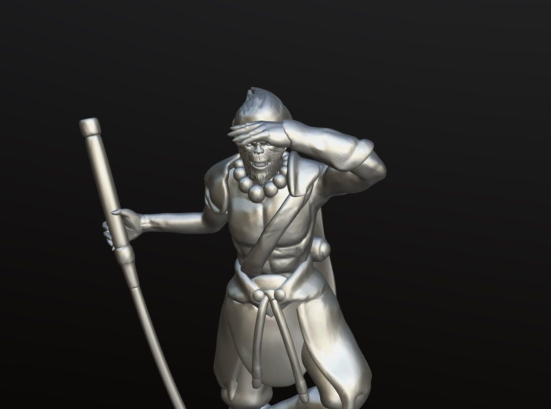 Monkey King figurine 3D print model_12