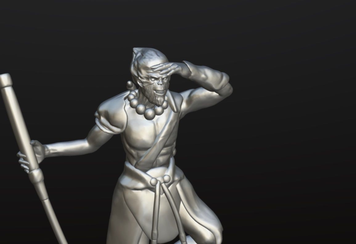 Monkey King figurine 3D print model_17