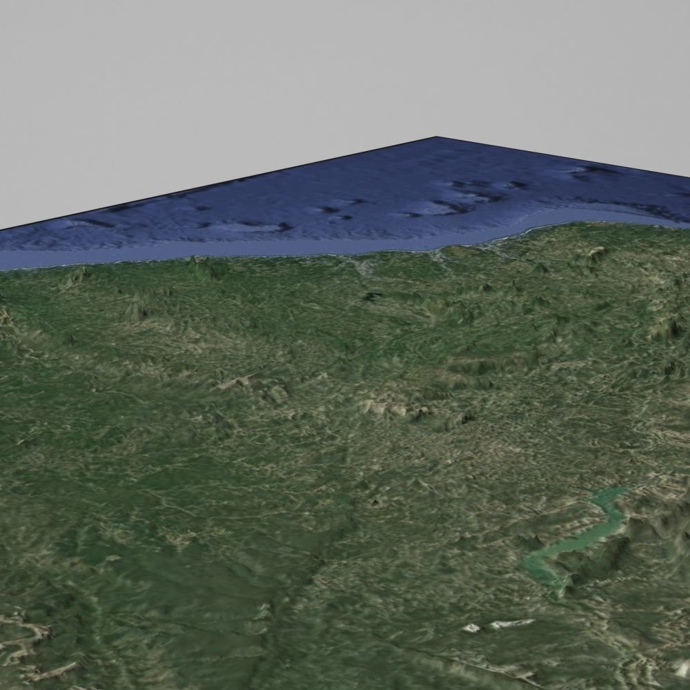 Green Landscape and Sea 3D model_5