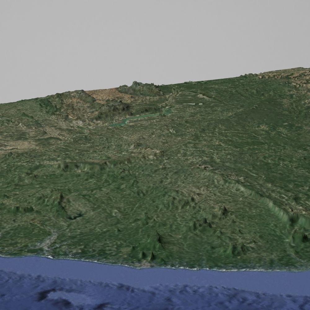 Green Landscape and Sea 3D model_8