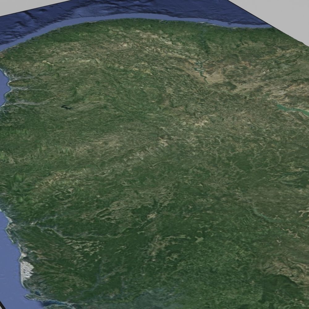 Green Landscape and Sea 3D model_3