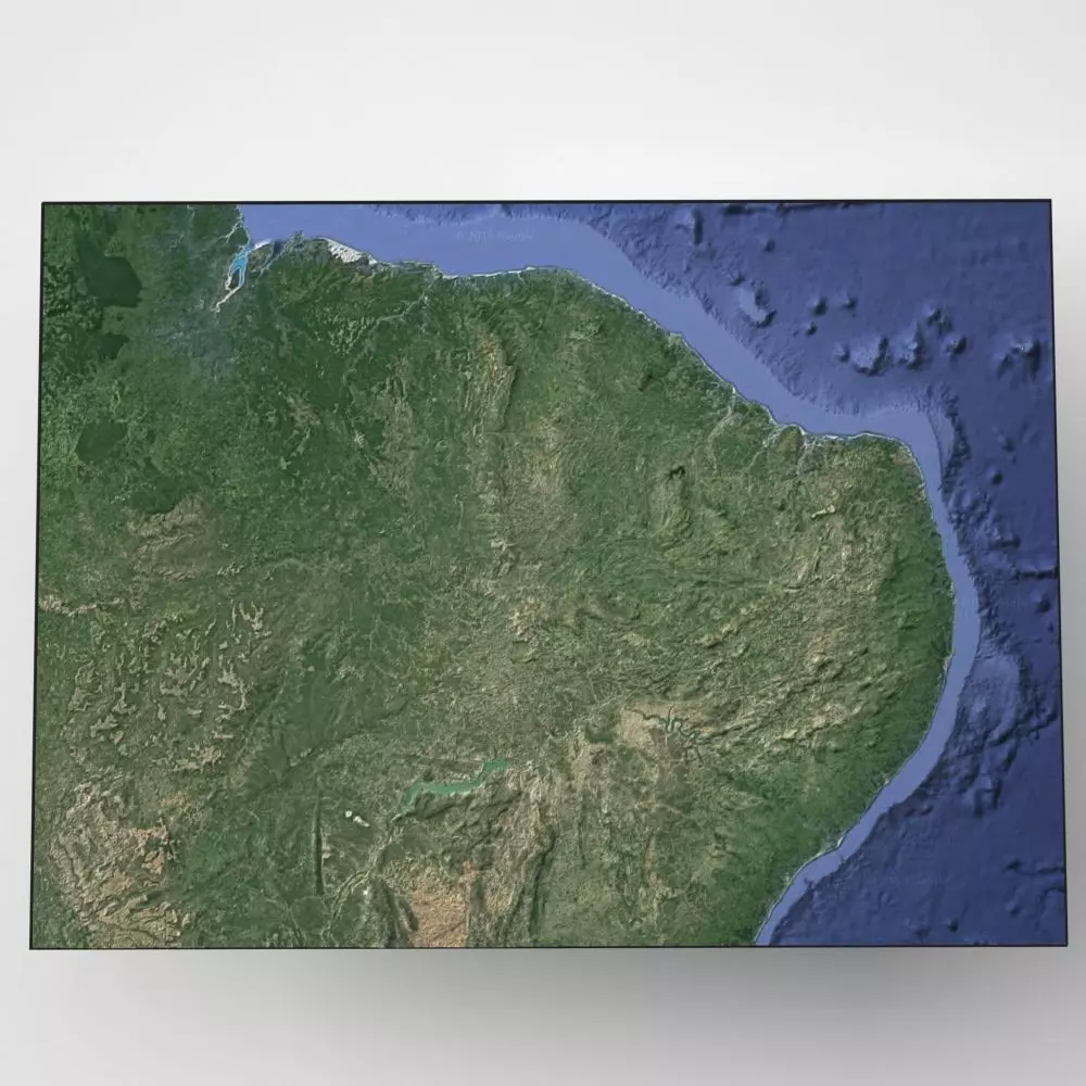 Green Landscape and Sea 3D model_0