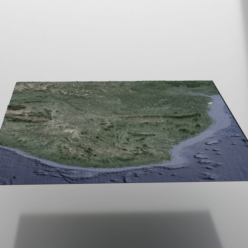 Green Landscape and Sea 3D model_1