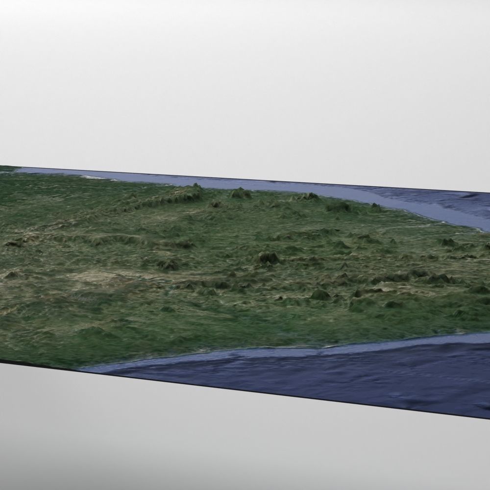 Green Landscape and Sea 3D model_4