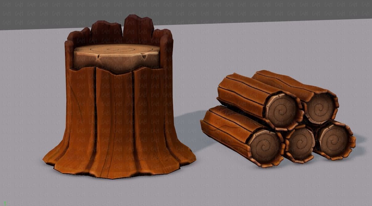 Stump V01 3D model_1