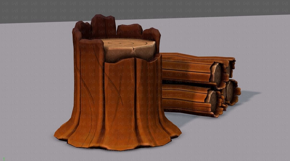 Stump V01 3D model_2