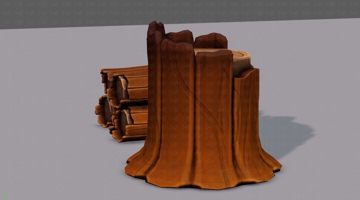 Stump V01 3D model_3