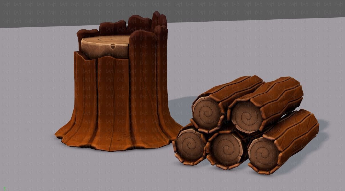 Stump V01 3D model_8