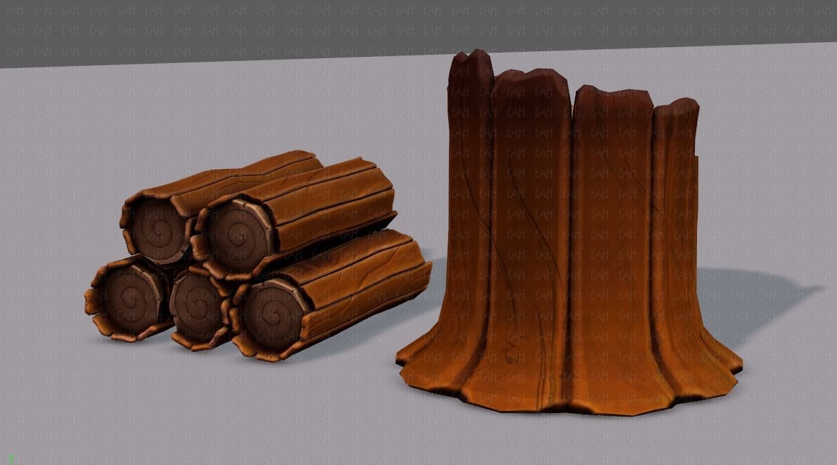 Stump V01 3D model_4