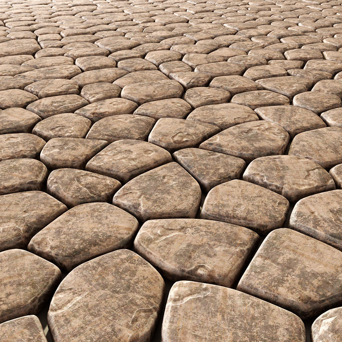 Paving old clay 3D model_1