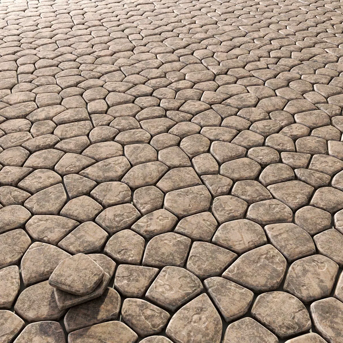 Paving old clay 3D model_0
