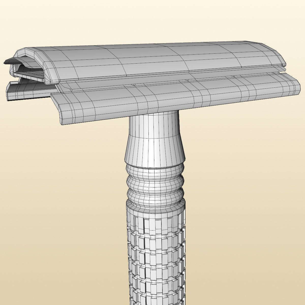 Razor Shaving Tool for Wet Shaving 3D model_10