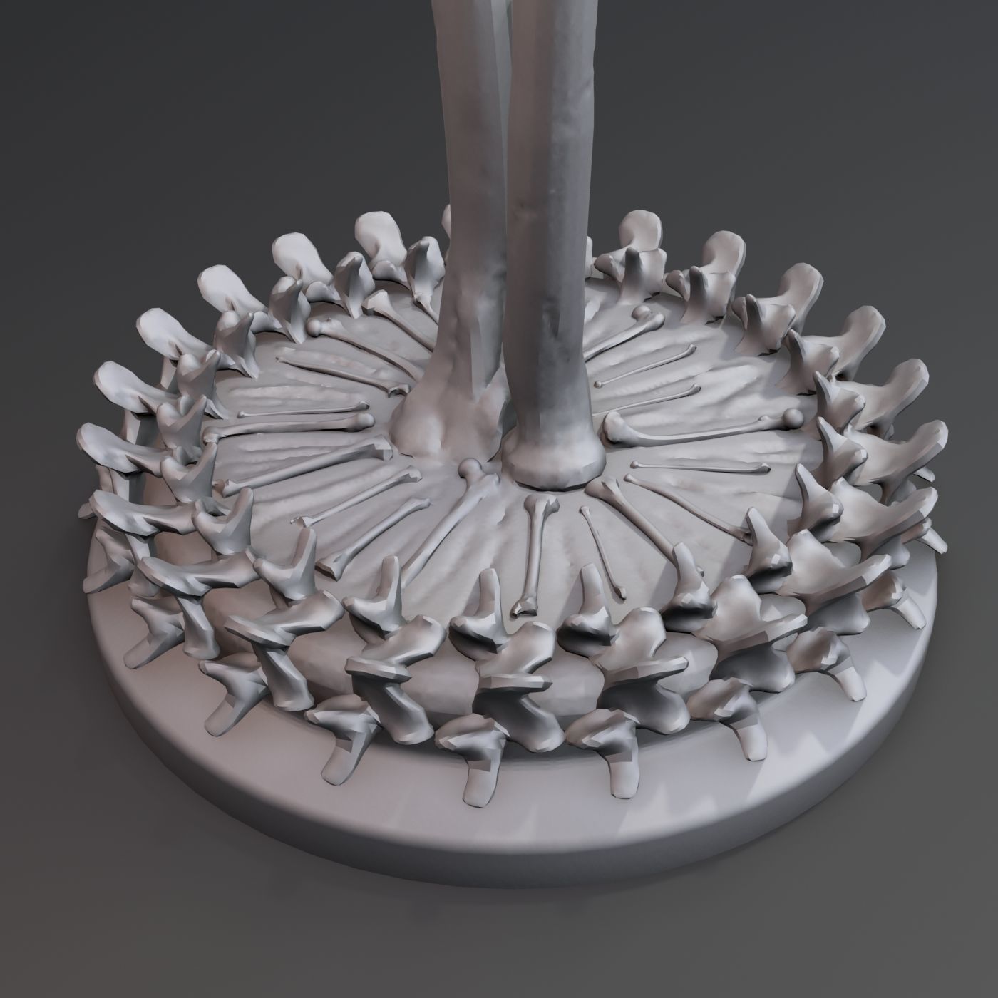 Skeleton hand with rock gesture 3D print model_6