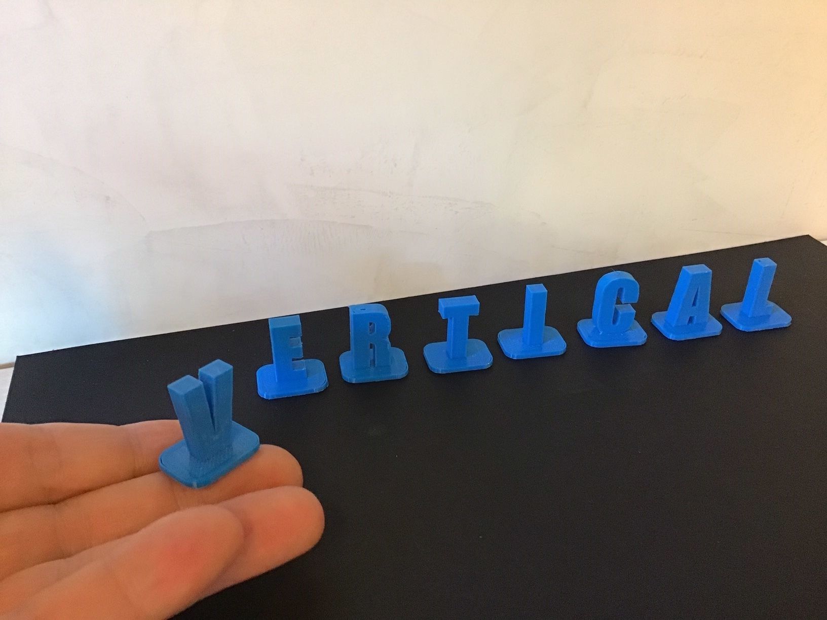 VERTICAL-1 uppercase and lowercase  3D letters STL file 3D print model_3