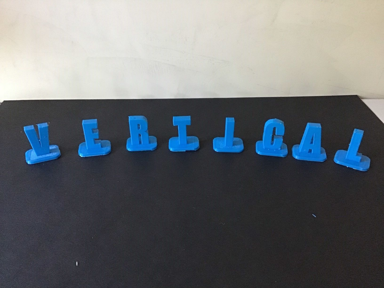 VERTICAL-1 uppercase and lowercase  3D letters STL file 3D print model_2