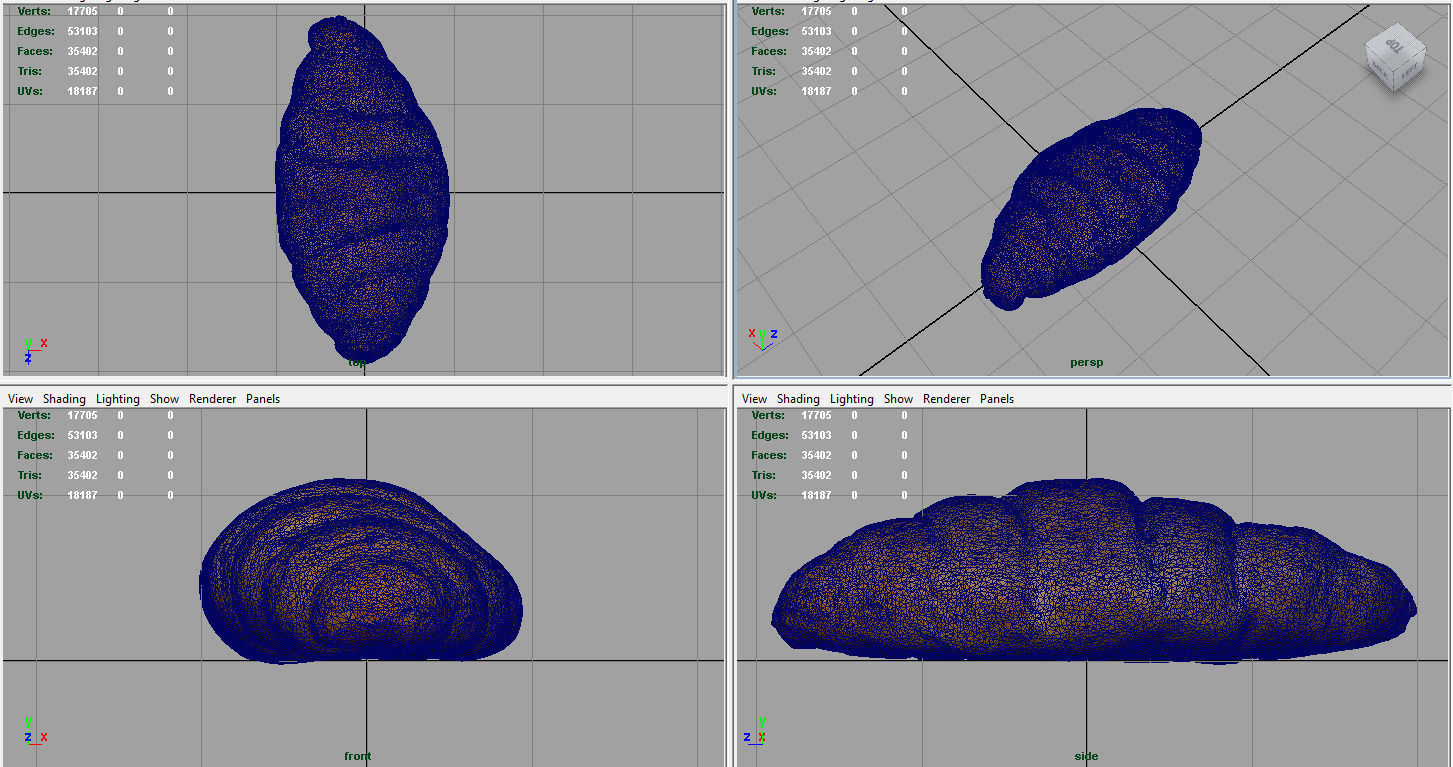 Realistic Croissant 3D model_6